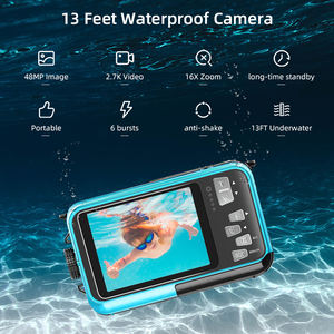 Cámara Digital Sumergible HD 2.7K 48MP, Pantalla Dual de 2.7 y 1.8 Pulgadas, Cámara Portátil para Buceo y Natación - Product Image 2