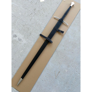 Espada larga italiana medieval negra de 120 cm con funda de cuero, artículos decorativos artísticos - Product Image 2