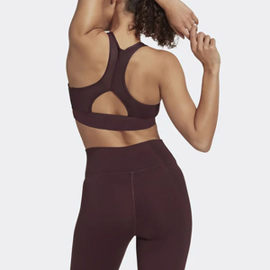 Soutien-gorge de yoga premium et confortable en tissu nylon extensible pour la course, le cyclisme et l'entraînement, à impact moyen, dos croisé, élégant, pour le sport - Product Image 2