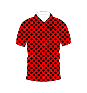 Custom Men Sublimation <b>Polo</b> <b>Shirt</b> <b>Red</b> Black Geometric Print Golf <b>Polo</b> Moisture Wicking Short Sleeve Performance OEM Supplier - Product Image 5