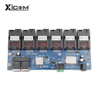 Papan PCBA Gigabit 4 Port Fiber 8 Port RJ45 Konektor SC Single Mode Simplex 10/100/1000M Fiber Switch PCBA 20KM