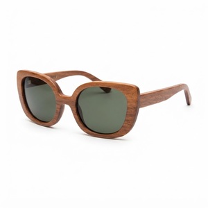 New Retro Natural Wooden Eyeglasses Custom Logo Polarized Double Bridge Sun Glasses Eco Friendly Handmade <b>Men</b> Vintage Sunglasses - Product Image 2