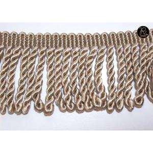Elegante Ribete de Borlas Multicolor con Flecos de Hilo Metálico en Verde Oliva, Beige y Marrón para Decoración de Sarees, Blusas, Dupattas y Accesorios de Borde - Product Image 6