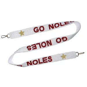 Sangles de sac à perles de rocaille Star Go Noles Accessoires de mode avec forme et design personnalisés Sangle de sac à main perlée - Product Image 1
