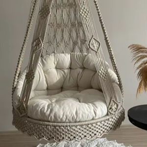 Columpio de macramé, Silla colgante, Hängesessel, Silla columpio, Columpio balancín de macramé - Product Image 1