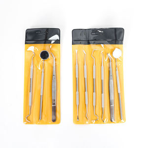 Kit d'examen dentaire en acier inoxydable pour usage professionnel : miroir de blanchiment dentaire, détartreur, pinces, instruments chirurgicaux de base - Product Image 4