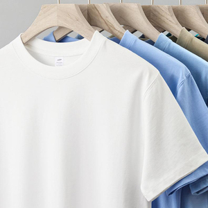 T-shirt décontracté à manches courtes pour homme, coupe oversize, 100 % coton de haute qualité, 320 g/m², imprimé par transfert thermique, design uni vierge - Product Image 1