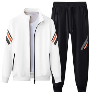 Conjunto Deportivo Personalizado para Hombre, Cuello Alto, Cierre de Cremallera, Transpirable, Ecológico, Conjunto de 2 Piezas, Pantalones Deportivos, Forro Polar para Invierno - Product Image 1