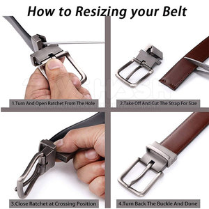 Ceinture en cuir, construction durable avec un design élégant, idéale pour les tenues formelles, le style décontracté et l'usage quotidien - Product Image 5
