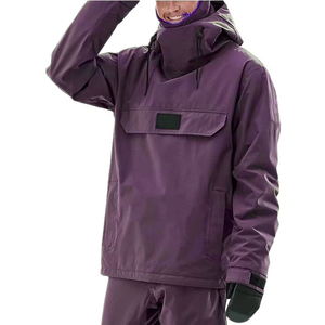 Chaqueta de Invierno para Hombre, Impermeable, con Capucha, Acolchada, Color Verde Oliva Sólido, de Poliéster, Cortavientos, para Snowboard y Esquí, Corte Regular, con Bolsillo Frontal - Product Image 3