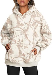 Nouveau sweat à capuche imprimé floral unisexe, coupe ample, tricoté en polyester, décontracté, pour le printemps, avec poches, respirant - Product Image 4