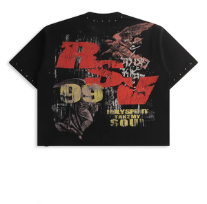 Camiseta DTG de algodón con cuello redondo, corte holgado y sin mangas, personalizada con gráfico del Espíritu Santo, estilo streetwear. - Product Image 4