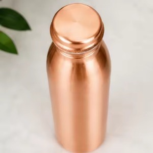 Ayurveda health benefit <b>bottle</b> Pure Copper Water <b>Bottle</b> Hammered Finish Vintage Design Portable Travel Drinkware With Lid - Product Image 2