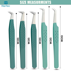 Textured Non-Slip Finish High-Precision Premium Quality Durable Stainless Steel Pointed Eyelash Extension and Volume Tweezers - Product Image 2