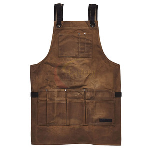Delantal de Trabajo de Lona Encerada Resistente, Estilo 2026, Delantal de Cuero para Trabajos en Madera - Product Image 1