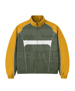 2026 Color Blocking Tracksuit Set Full Length Zipper Jacket With Drawstring Trouser Quick Dry Sporty Style Adult Autumn Wear - Product Image 6