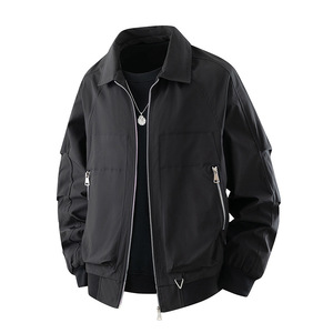Chaqueta Bomber de Piloto para Hombre OEM, Chaqueta de Béisbol con Solapa, Ropa de Trabajo Informal, Cortavientos, Ligera, para Primavera y Otoño, Abrigo de Moda para Exteriores - Product Image 1