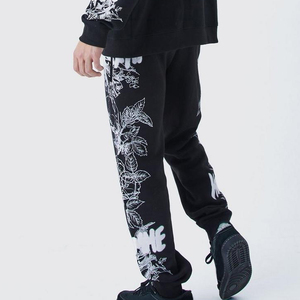 Men's Navy Blue <b>White</b> Solid Winter Fleece Eco-Friendly Hooded Full Sleeve Zipper Regular Breathable Streetwear <b>Joggers</b> Side - Product Image 5
