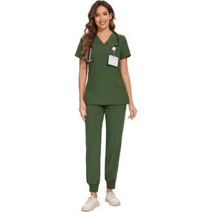 Custom Colors 3XL Unisex Medical <b>Doctor</b> Uniform Women's Slim Scrub Top V-Neck New Nurse Pharmacy Hospital Uniform - Product Image 1