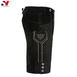 Lederhosen alemán tradicional | Pantalones cortos bávaros de cuero genuino con tirantes | Ropa Oktoberfest para hombres - Product Image 3