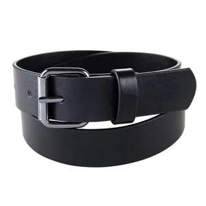 Ceinture en cuir PU noir de haute qualité, style décontracté, sangles de taille en toile pour garçons et adolescents - Product Image 3