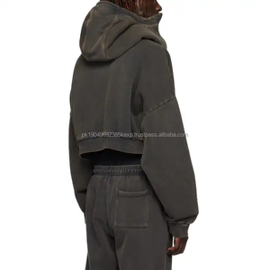 เสื้อฮู้ดมีซิปสำหรับผู้ชายแจ็คเก็ตกันลมมีฮู้ดผลิตจากผ้าเฟรนช์เทอร์รี่450-500gsm - Product Image 3