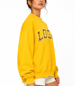 Pull-over col roulé oversize pour femme en coton doux 100 % écologique tricoté à manches courtes – Vente en gros - Product Image 2