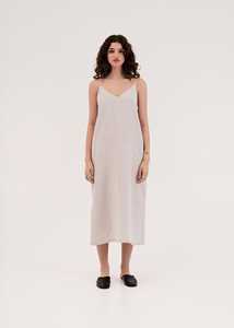 Vestido de Lino para Mujer, Estilo Slip, Tirantes Finos, Midi, Casual, Holgado, para Playa - Product Image 4