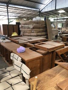 Mesa de Centro Redonda para Hostelería, Moderna, Orgánica, con Tablero de Madera Maciza y Patas de Bloque, Muebles Comerciales para Vestíbulo de Hotel, Salón, Cafetería - Product Image 6