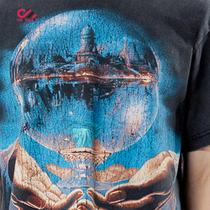 Camisetas de Manga Corta para Hombre, Tallas Grandes, Cuello Redondo, Algodón Grueso, Transpirables, con Logotipo Personalizado en la Parte Delantera y Trasera - Product Image 5