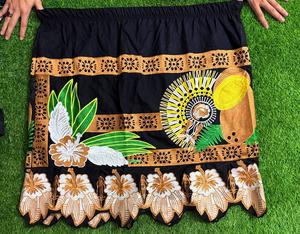 Traditional Micronesian Polynesian Style Polyester <b>Skirt</b> <b>Elastic</b> Waistband Full Embroidery Customized Color Logo for Women All - Product Image 6