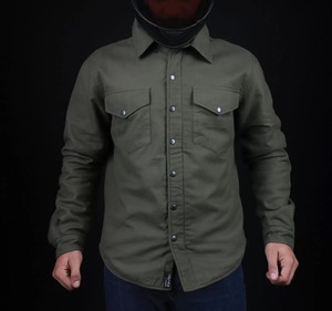 Camisa de Franela Estilo Vintage para Motocicleta, Protección Contra el Viento, Diseñada para el Invierno, Resistente a la Abrasión, Unisex, Seguridad para Motociclistas - Product Image 1