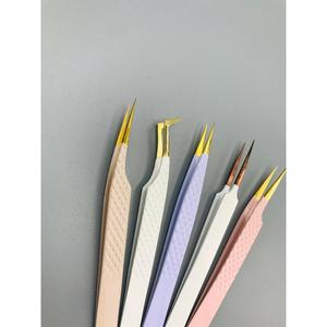 Professional Precision Durable Rust-Resistant Stainless Steel Smooth Tip Lash Extension Tweezers - Product Image 1