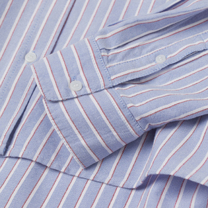 Chemisier décontracté à rayures boutonné pour femme, manches longues, coupe oversize, col classique, idéal pour le bureau et les affaires - Product Image 6