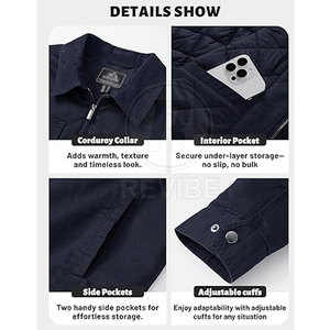 Veste d'hiver pour homme de haute qualité 100% coton, respirante, écologique, avec logo sur le devant - Product Image 6