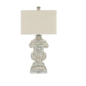 Lampe de table contemporaine en métal avec abat-jour rectangulaire en lin beige, ampoule E26, commande par interrupteur, lumière décorative pour salon - Product Image 3
