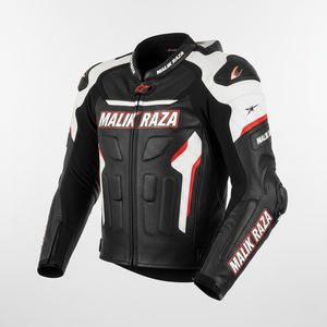 Veste de moto en cuir de vachette pleine fleur |   Manteau de motard en cuir pleine fleur de luxe MALIK RAZA |   Vêtements sur mesure haut de gamme, prix d'usine - Product Image 5