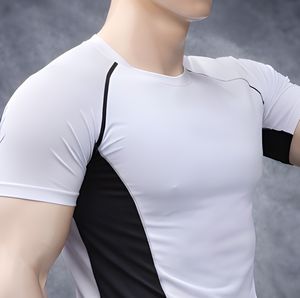 Camiseta Deportiva de Compresión para Hombre, Ajustada al Cuerpo, de Algodón Elástico, para Gimnasio, Entrenamiento, Running, Venta al Por Mayor - Product Image 5