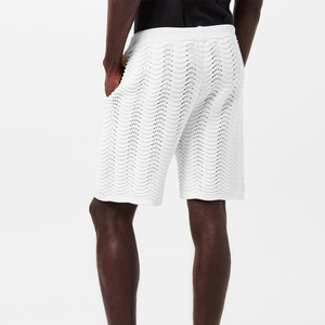 Pantalones Cortos Deportivos Transpirables de Verano para Hombre, 100% Algodón, Lavado Ácido Francés, Estampado Vintage con Cordón Ajustable y Decoración Vintage - Product Image 4