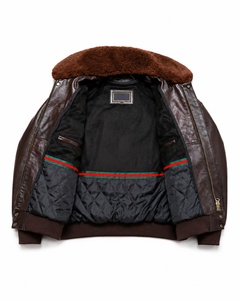 Unisex <b>Genuine</b> <b>Leather</b> <b>Jacket</b> with Stand Collar Waterproof Autumn Moto Biker Style Solid Color Zipper Closure - Product Image 3