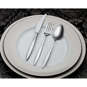 Ensemble de cadeau de décoration d'hôtel de mariage ensemble de couverts de polissage de miroir argenté avec le logo personnalisé réutilisable longue poignée pointue de conception - Product Image 3