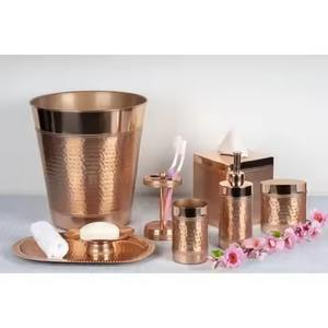 Juego de organizadores de baño contemporáneos de metal con vaso para cepillos de dientes y dispensador de jabón - Product Image 3