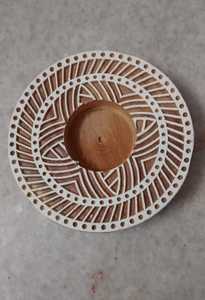 Handmade <b>Wooden</b> Tea Light Holders Hand Carved Artisanal Tealight Candle Stands for Home Decor - Product Image 5