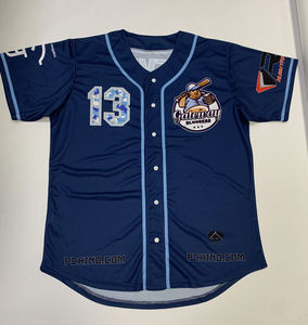 Maillot de baseball personnalisé pour hommes en gros, grande taille, respirant, séchage rapide, évacuation de l'humidité, logo et numéro imprimés par transfert thermique - Product Image 4