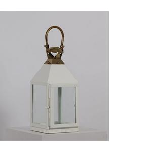 OPAXA Living - Portavelas de Vidrio Templado y Metal Blanco, Hecho a Mano, 14x14x43 CM, Tamaño Mediano, Artículo de Decoración para el Hogar, India - Product Image 2