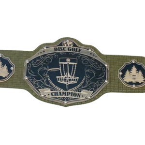 Cinturón de Campeón de Disc Golf Personalizable, Cinturón Deportivo de Alta Calidad, Cinturón de Título Personalizado, Edición de Coleccionista Verde y Azul - Product Image 5