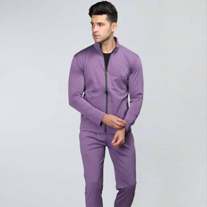 Hauts de sport décontractés pour hommes à manches longues, veste zippée pour le jogging et l'entraînement, sweat-shirt imprimé délavé à l'acide, couleur unie - Product Image 4
