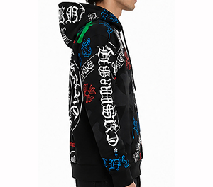 Sweat-shirt à capuche de luxe noir pour homme, coupe oversize, en coton épais, style streetwear hiver, chaud et tendance - Product Image 6