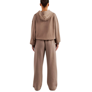 Women's Pullover Hooded Tracksuit <b>Set</b> Relaxed Long Sleeve Top Wide Leg Trousers Elastic Waist Two Piece Casual <b>Lounge</b> Outfit <b>Set</b> - Product Image 2