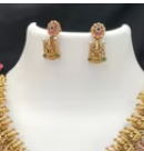 ชุดสร้อยคอพร้อมต่างหูประดับพลอยชุบทองคุณภาพพรีเมียม ดีไซน์คลาสสิก สำหรับผู้หญิง เหมาะสำหรับงานหมั้น งานแต่งงาน และโอกาสพิเศษ - Product Image 2